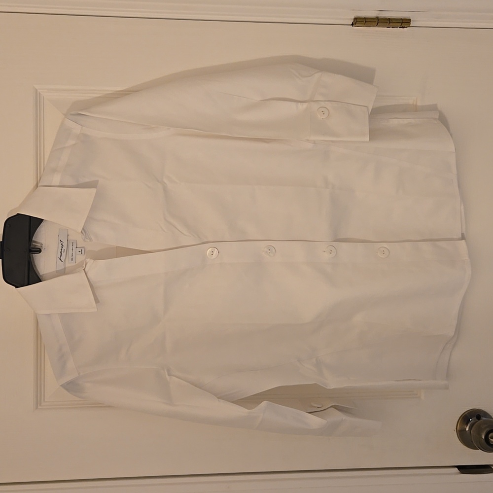 Foxcroft Women's Classic White Button Down Shirt